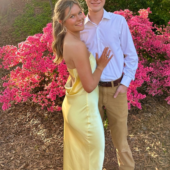 Babyboo Fashion Rheanna Maxi Dress - Lemon Yellow Formal Dress - Picture 1 of 6